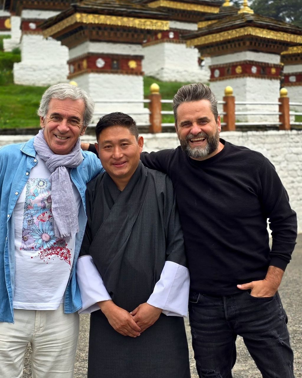 Happy travelers in Bhutan